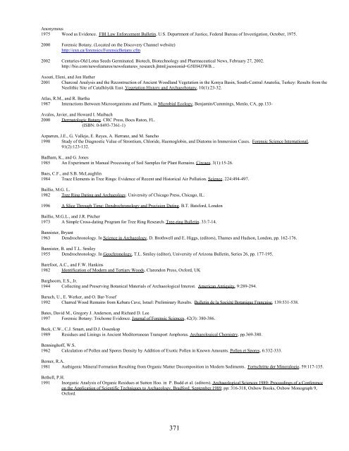 A Bibliography Related to Crime Scene Interpretation with ...