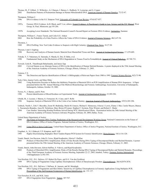 A Bibliography Related to Crime Scene Interpretation with ...