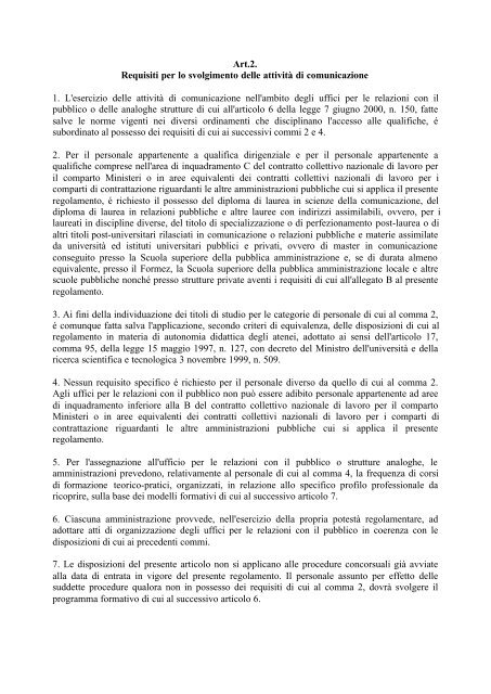 Decreto del Presidente della Repubblica 21 settembre 2001 n. 422