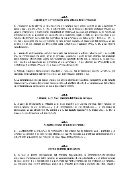 Decreto del Presidente della Repubblica 21 settembre 2001 n. 422