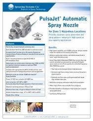PulsaJetÂ® Automatic Spray Nozzle - Spraying Systems Co.