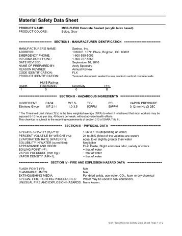 MATERIAL SAFETY DATA SHEET - Target Building Materials