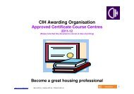 CIH Awarding Organisation - Chartered Institute of Housing