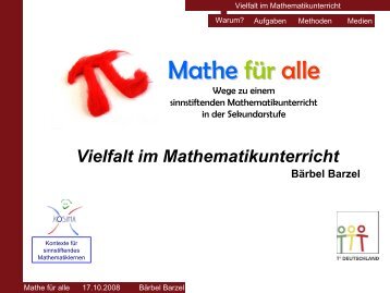 Vielfalt im Mathematikunterricht