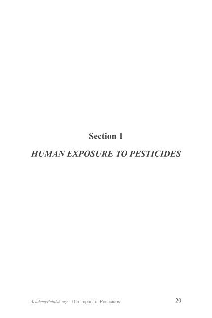 The Impact of Pesticides - Academy Publish