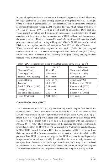 The Impact of Pesticides - Academy Publish