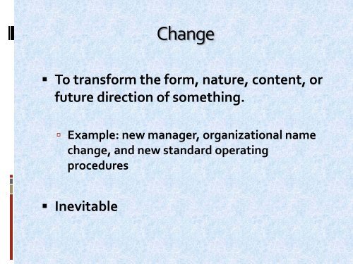 Change Management Presentation