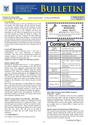 Issue 7, Mar 18 - Mont Albert Primary School