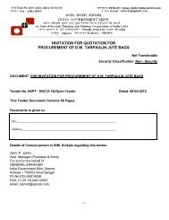 invitation for quotation for procurement of dw tarpaulin jute bags