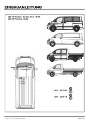 Einbauanleitung AC | Elektrosatz für VW T5 Pritsche ... - Bertelshofer