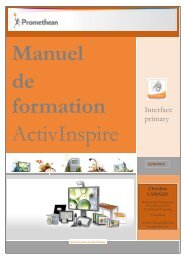 Manuel de formation ActivInspire Primary - Promethean Planet