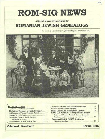ROM-SIG NEWS - JewishGen