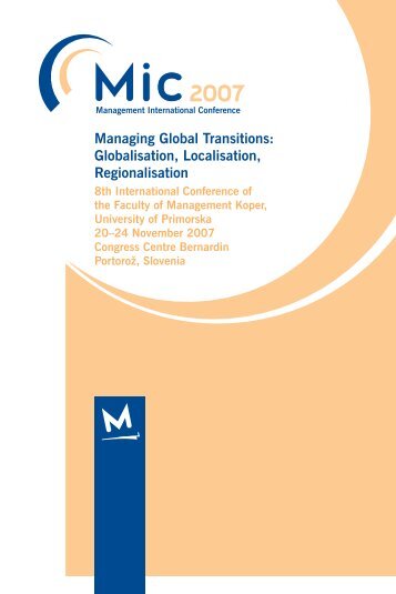 Managing Global Transitions: Globalisation, Localisation ...