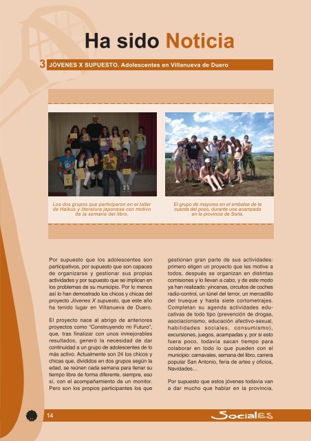 Revista Sociales - Marzo 2012 - NÂº 13 - DiputaciÃ³n de Valladolid