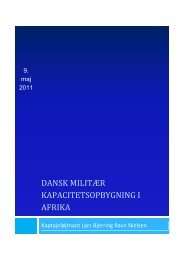 Dansk MILITÃR kapacitetsopbygning i Afrika - Forsvarsakademiet