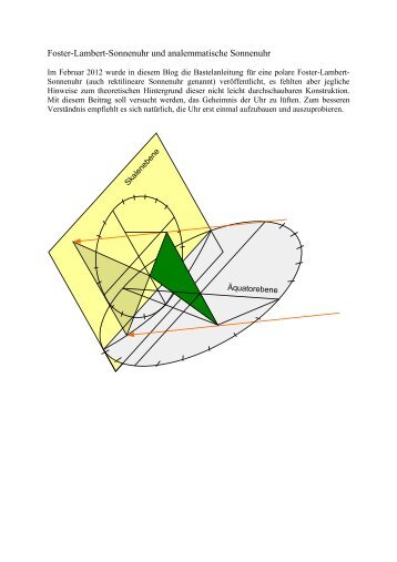 Foster-Lambert-Sonnenuhr - Helios Sonnenuhren