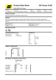 Product Data Sheet OK Femax 33.80 - Walsh Engineering Supplies