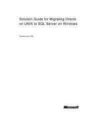 Solution Guide for Migrating Oracle on UNIX to SQL Server - Willy .Net