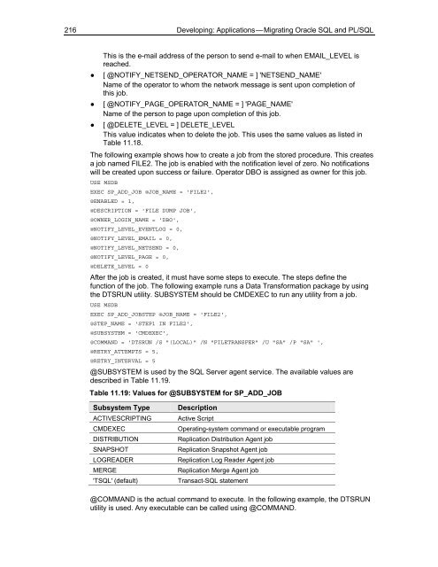 Solution Guide for Migrating Oracle on UNIX to SQL Server - Willy .Net