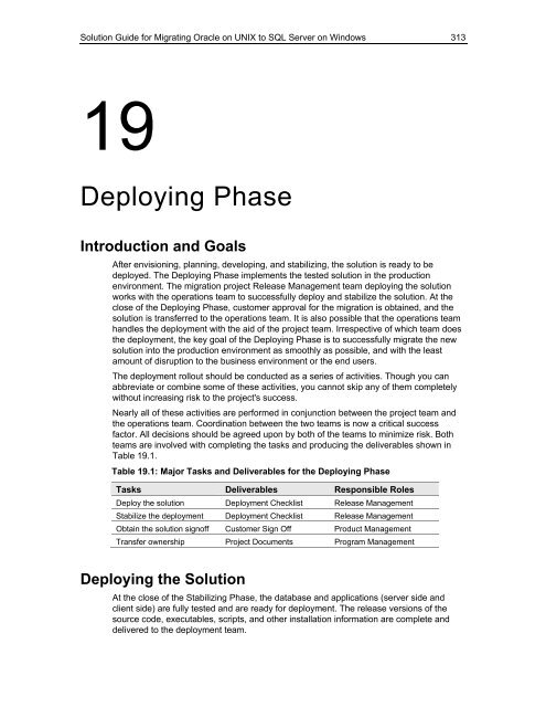 Solution Guide for Migrating Oracle on UNIX to SQL Server - Willy .Net