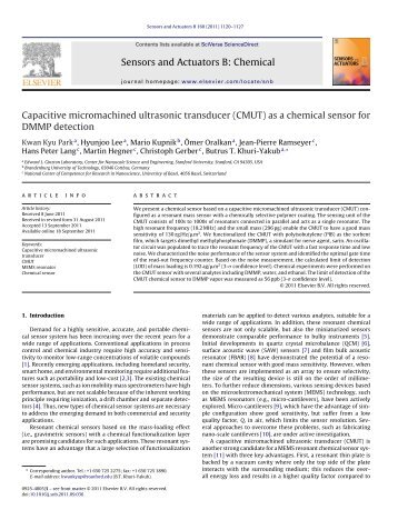 (CMUT) as a chemical sensor for DMMP detection - Khuri-Yakub ...