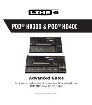 Line 6 POD® HD300-HD400 Advanced Guide (Rev D ... - Musifex