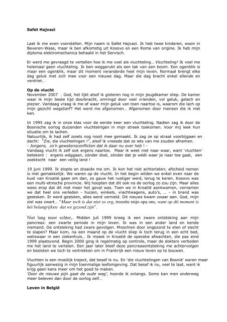 Lees het volledige verhaal van Safet Hajvazi.