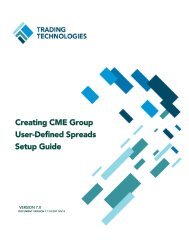 Creating CME Group User-Defined Spreads - Trading Technologies