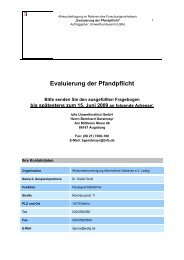 Evaluierung der Pfandpflicht - wafg