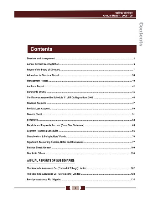 Annual Rep. 2008-09.pmd - The New India Assurance Co. Ltd.