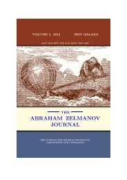 2.0 Mb PDF - Zelmanov Journal - Progress in Physics