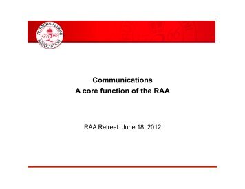 RAA Communications - Rutgers Alumni Association