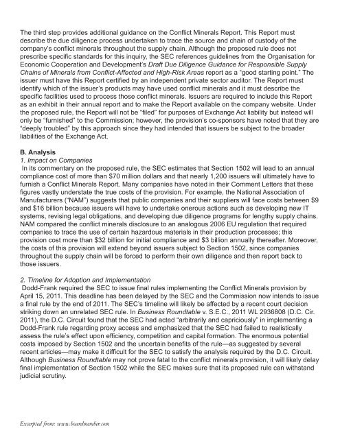 Dodd-Frank and the Curious Case of Conflict Minerals - Ropes & Gray