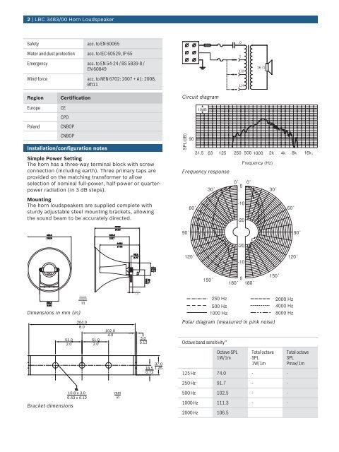 LBC 3483/00 Horn Loudspeaker - Bosch Security Systems