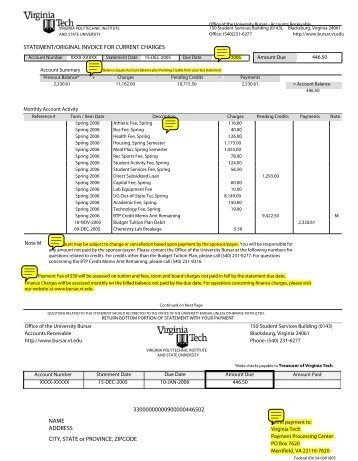 download this sample billing statement - University Bursar - Virginia ...