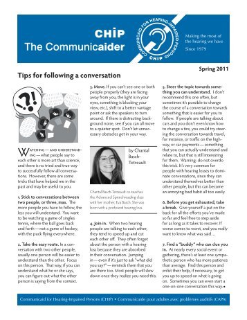 Communicaider Spring 2011 - Communicaid for Hearing Impaired ...