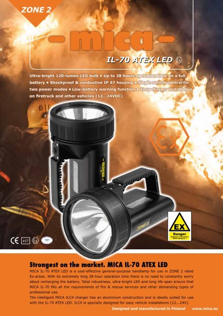 MICA IL-70 ATEX LED - Mica Elektro OY Ltd