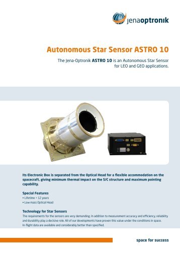 Autonomous Star Sensor ASTRO 10 - Jena-Optronik GmbH
