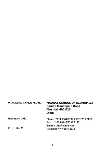 Science and Economics for Sustainable Development of India