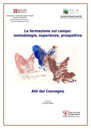 La formazione sul campo: metodologie, esperienze ... - Psychomedia