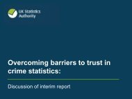 Overcoming Barriers to Trust in Crime Statistics - Slides