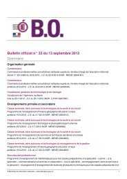 Bulletin officiel nÂ° 33 du 13 septembre 2012 Sommaire - les BOEN ...