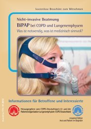 Nicht-invasive Beatmung BiPAP - COPD - Deutschland eV