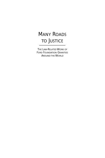 Many Roads to Justice: The Law Related Work of Ford ... - UNDP