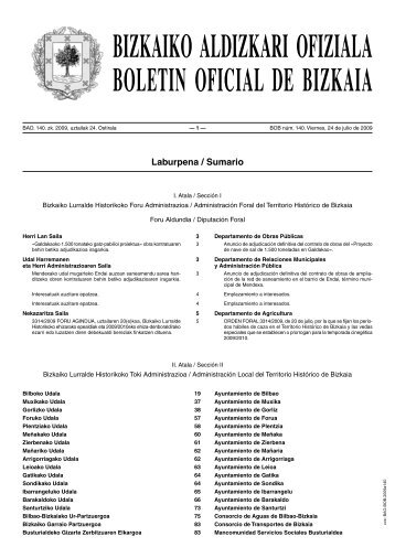 bizkaiko aldizkari ofiziala boletin oficial de bizkaia - Licencias de ...