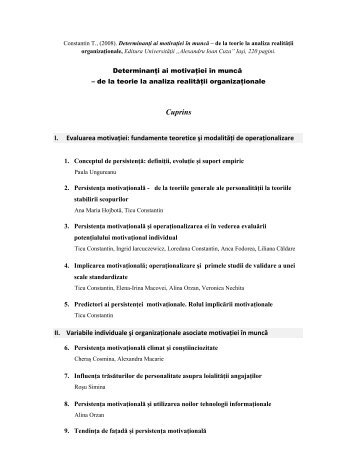Cuprins - dr. Ticu Constantin