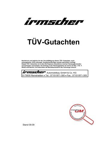 TÃƒÂœV-Gutachten - Irmscher