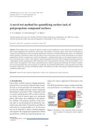 A novel test method for quantifying surface tack of polypropylene ...