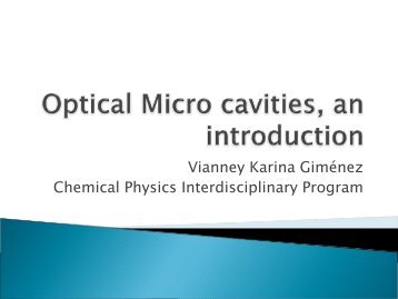 Optical Microcavities - Peter Palffy-Muhoray