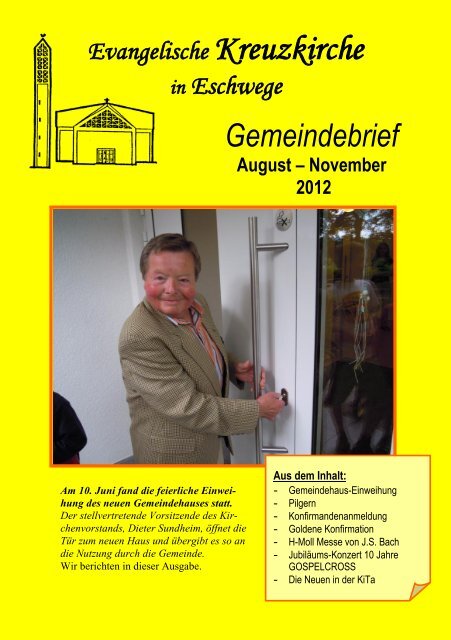 Evangelische Kreuzkirche In Eschwege Gemeindebrief August